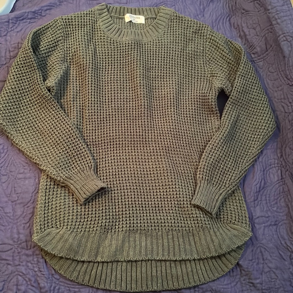 Zenana Knit Crewneck Sweater